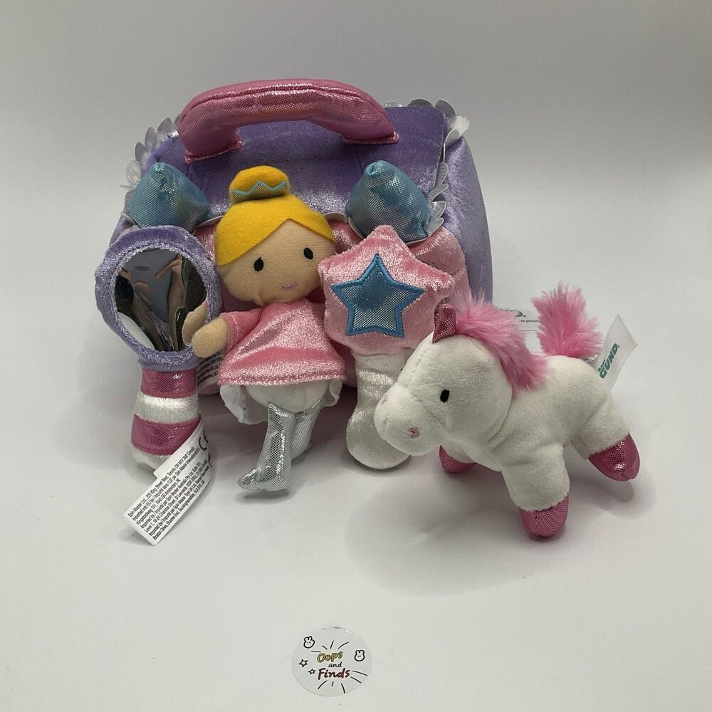 Baby Gund My Little Princess Castle Purse Plush Play Set - Doll, Unicorn, Wand